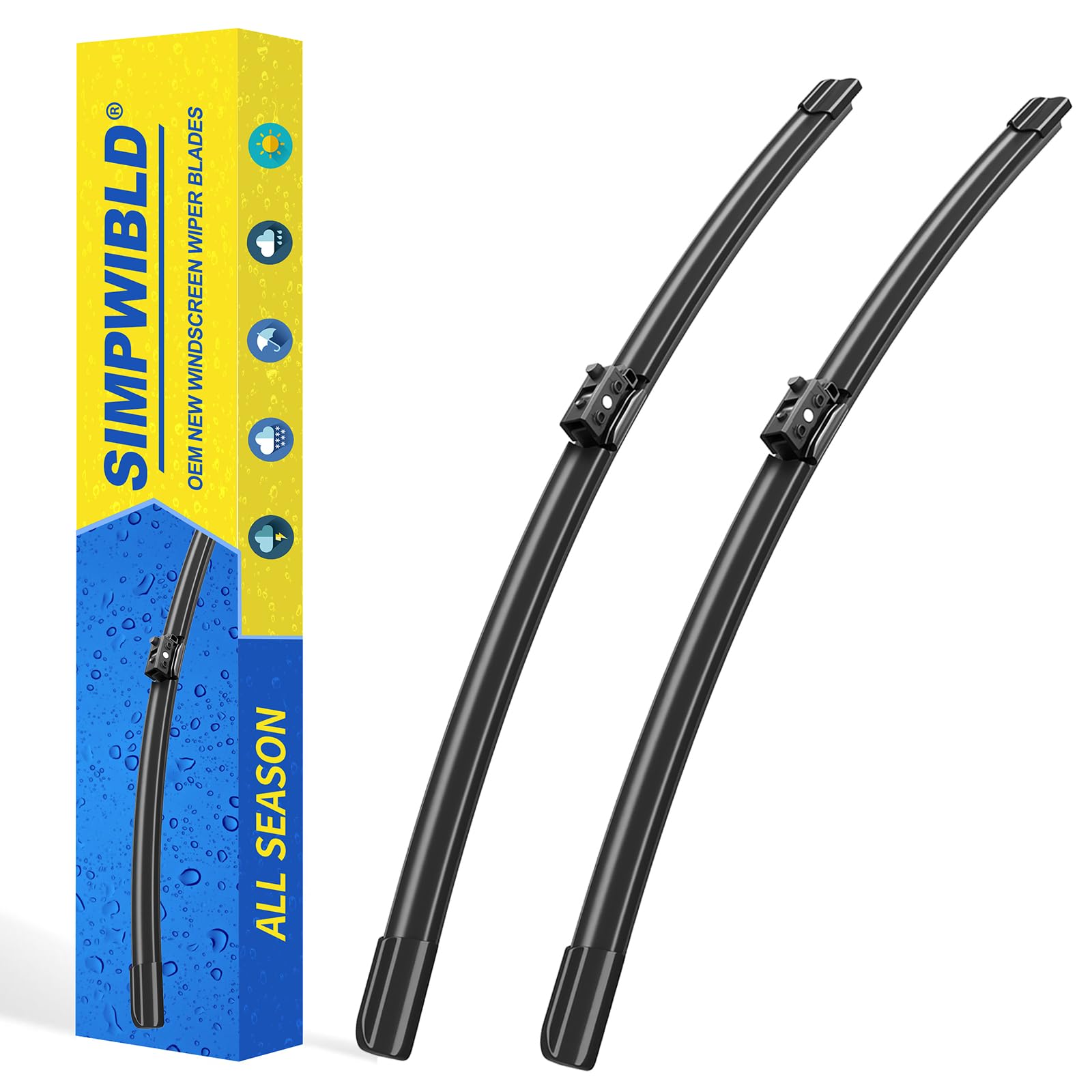 Photo 1 of 2 Factory Wiper Blades Replacement For 2019-2023 Mercedes-Benz Sprinter 1500/Sprinter 2500/Sprinter 3500 Original Equipment Windshield Wiper Blades Set 26"+24" (Set of 2) Push Button