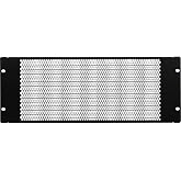 Navepoint 4U Blank Rack Mount Panel Spacer with Venting for 19-Inch Server Network Rack Enclosure Or Cabinet Black