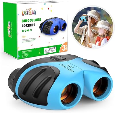 EUTOYZ Binoculars for Kids 3-12 Years Old, 8X Magnification, Boys & Girls Gift,