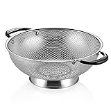Tiawudi 18/8 Stainless Steel Colander, Easy Grip