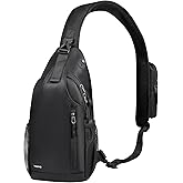 Voova Crossbody Sling Backpack Sling Bag for Men Women, Travel Hiking Chest Bag Daypack, Small over the Shoulder Backpack