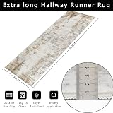 Famibay Hallway Runner Rug 80x300CM Non Slip Long Beige Brown Washable view 7