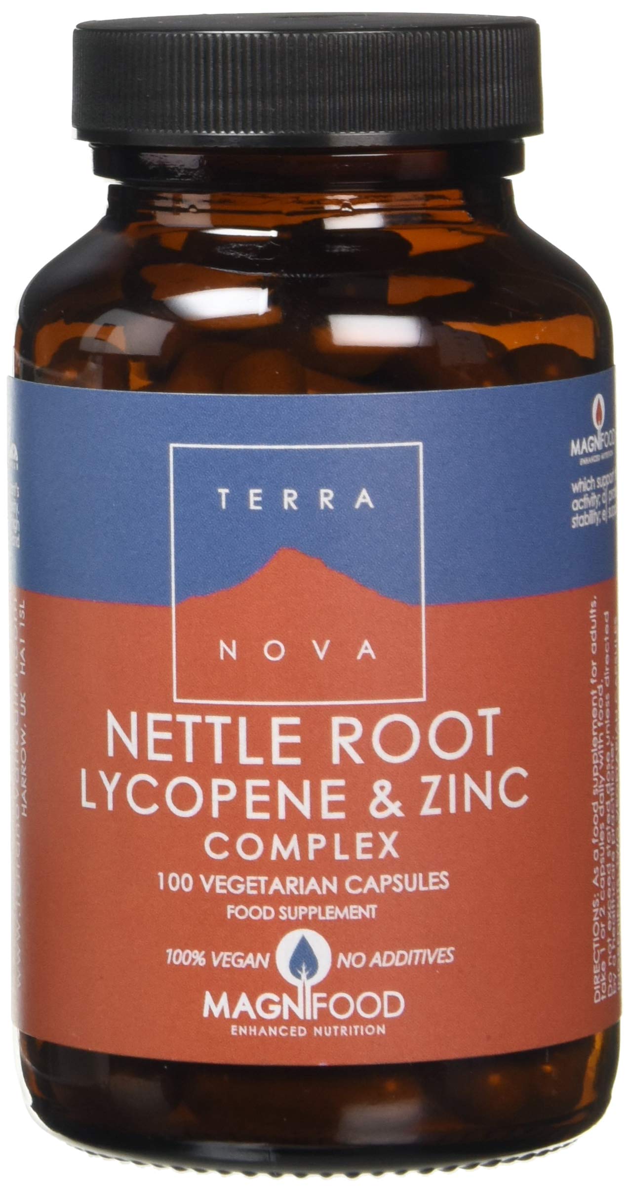 Terranova Nettle Root Lycopene & Zinc Complex 100 Capsules