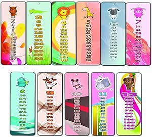 amazon com skip counting and multiplication table cards 2 sets chart bookmarks learning teaching math bookmarks for kids boys girls students maths gifts educational stocking stuffers office products