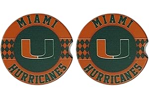 Fan Creations Set of 2 Car Coasters Removable Absorbent Ceramic Stone Coasters - Ideal Gift for Students, Alumni and Everyday Fan - Show Your Big 10 NCAA Team Spirit