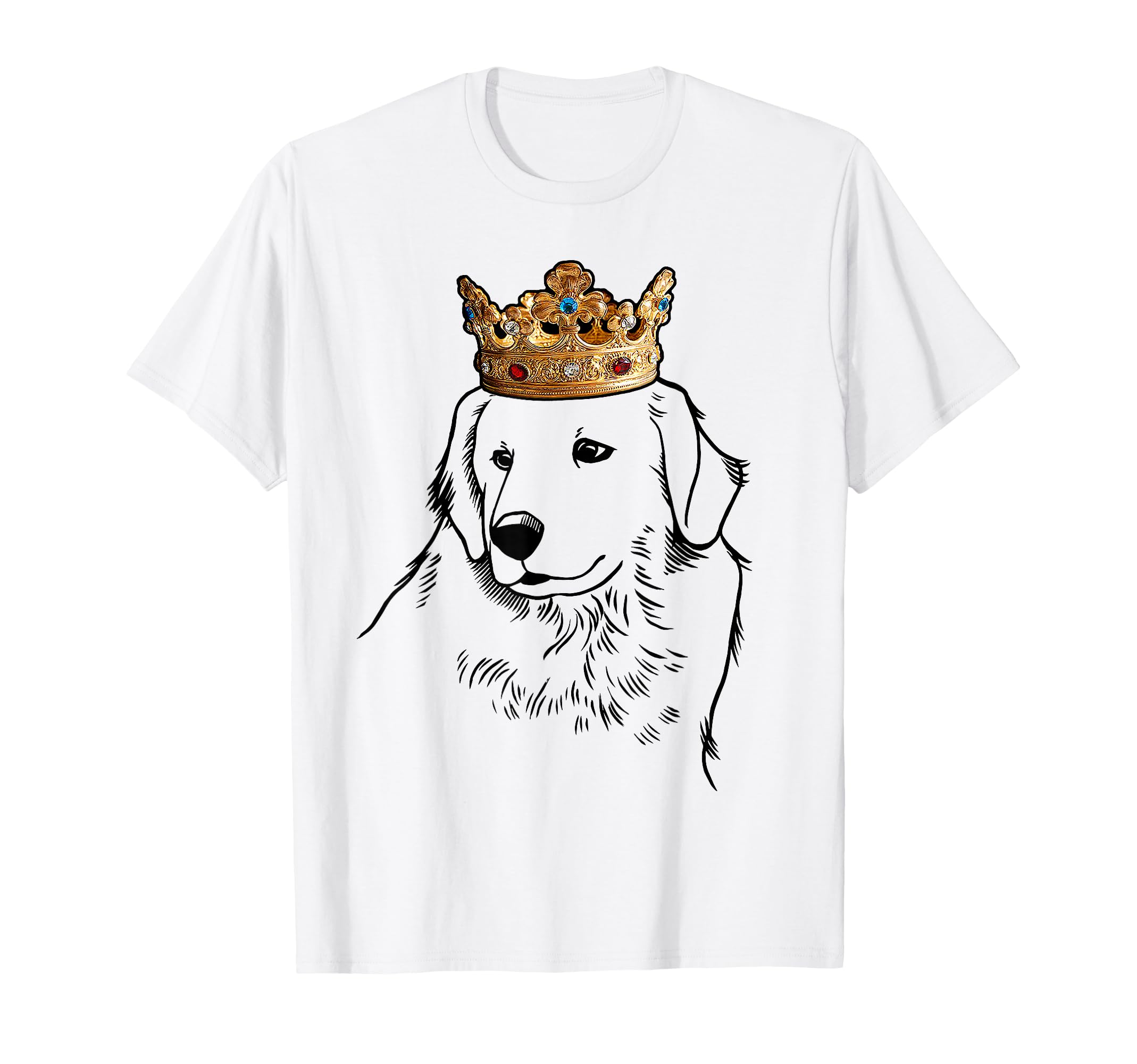Great Pyrenees Dog Wearing Crown T-Shirt