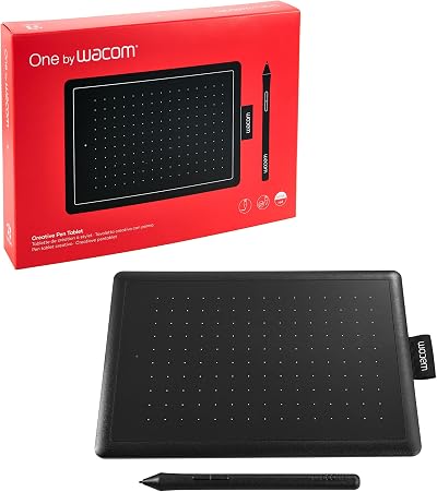 Wacom One by Pen Tablet Small Pressure-Sensitive Pen USB Windows Mac Chromebook
