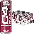 C4 Smart Energy Drink - Sugar Free Performance Fuel & Nootropic Brain Booster, Coffee Substitute or Alternative | Black Cherry 12 Oz - 24 Pack