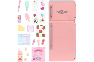 REAL LITTLES Desktop Caddies - Mini Fridge with 20+ Real Working Stationery Surprises Inside! Small