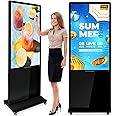 AYSTekMann 43" Digital Signage Displays, 2K LCD Touch Screen Floor Standing Digital Signage, Indoor Digital Adverstising Kiosks with HDMI Input, Android 11(2+32GB)