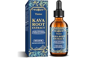 TIUIOE Kava Kava Root Extract Supplement, High Concentration of Kava Root, 2 Floz, Kava Extract for Cognitive & Immune Health, Vegan & Non-GMO