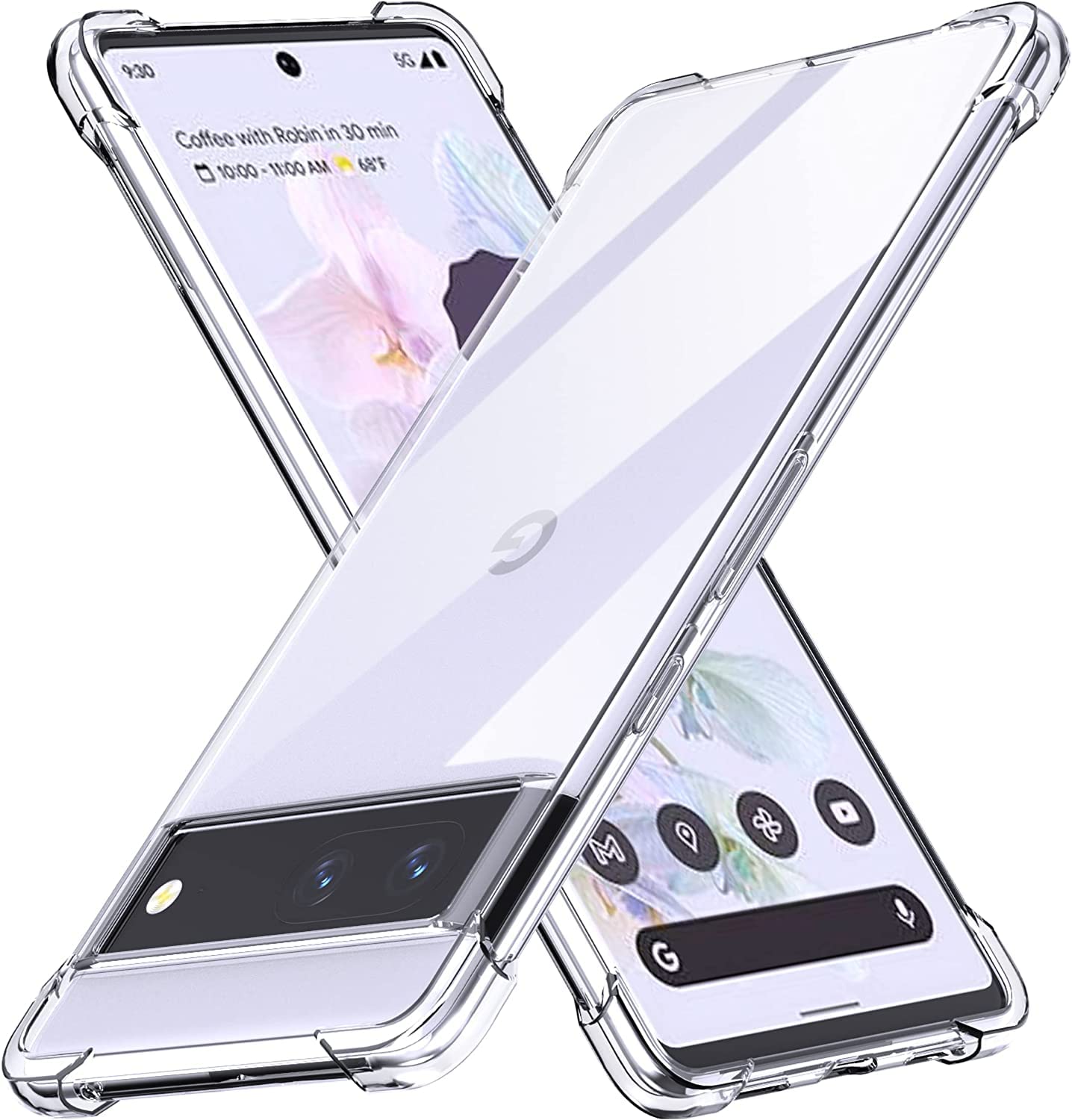 For Google Pixel 7 Clear Case, Shockproof [Ultra Slim] Scratch Resistant Gel Rubber Silicone [Protective Case] Phone Cover For Google Pixel 7 - Clear