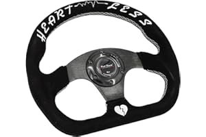 BULL BOOST PERFORMANCE Performance Steering Wheel Flat Quadro 6 Bolt For JDM Sport Racing Steering Wheel Suede Heartbreak