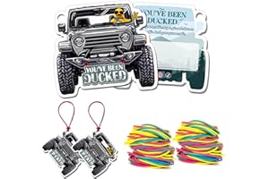You've Been Ducked Card, 50Pack Duck Tag, Ducking Game Card, Ducked Tags, Rubber Duck for Tags, Grey JP Car Design, with Round Hole and Rubber Bands (Grey)