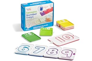 hand2mind Sensory Number Trays, Learning Numbers for Kids, Fine Motor Activities, Counting Toys for Sensory Seeking Kids, Tex