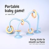 Infatot Teething Suction Toy Wood Silicone Baby Toys 0-6 Months Blue view 4