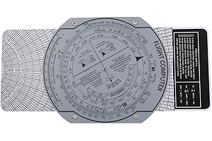 Deskbloom E6B Flight Computer Aviation Navigation Slide Rule Transparent ABS Plotter For Pilot Training Aircraft Vector Calcu