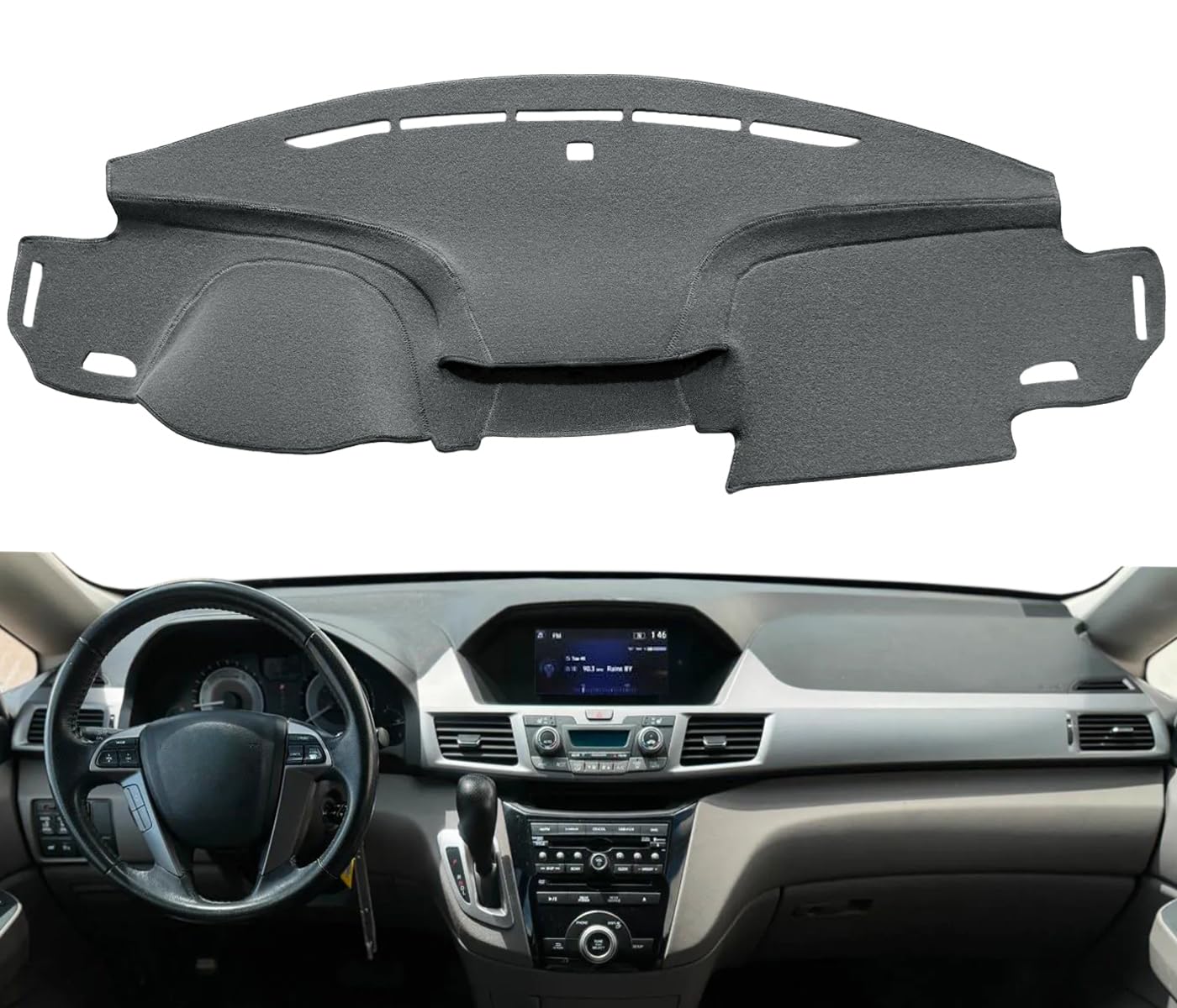 Photo 1 of AKMOTOR Dash Cover Mat Custom Fit for Honda Odyssey,Dashboard Pad Cap Carpet Protector K226 (Darkgray)