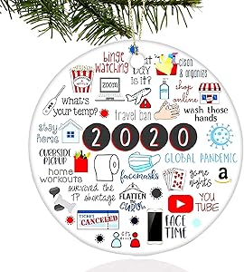 Svnntaa Two-Side Printed 2020 Ornament Our First Christmas As Mr Mrs First Christmas in Our New Home Engaged Ornaments 2020 Quarantine Ornament Christmas Ornament Gift