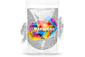 MARBLERS Twinkle Glitter [Silver] 3oz (85g) | Fine | Non-Toxic, Vegan, Cruelty-Free | Face, Body, Eyeshadow, Hair, Festival, Party Makeup | Nail Art, Polish | Resin, Tumbler, Slime, Craft
