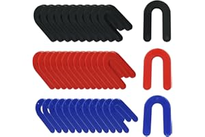 Cionyce 60 Pcs Auto Lift Installation Leveling Shim Kit, Plastic Shims 2 Post 4 Post U Shaped Lift Shims for Surface Mount Automotive Car Repair(Black, Red, Blue)