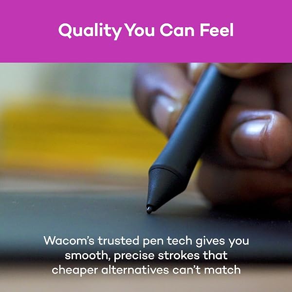 WACOM INTUOS SMALL BLUETOOTH GRAPHICS DRAWING TABLET, 4 CUSTOMIZABLE EXPRESSKEYS, PORTABLE FOR TEACHERS, STUDENTS AND CREATORS, COMPATIBLE WITH CHROMEBOOK MAC OS ANDROID AND WINDOWS – BLACK