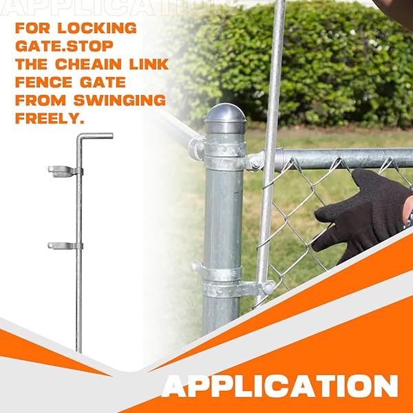 AMOSKEY HEAVY DUTY GATE DROP ROD – 1-3/8″ 32″ FOR SINGLE OR DOUBLE CHAIN LINK FENCE GATES, 1 PACK