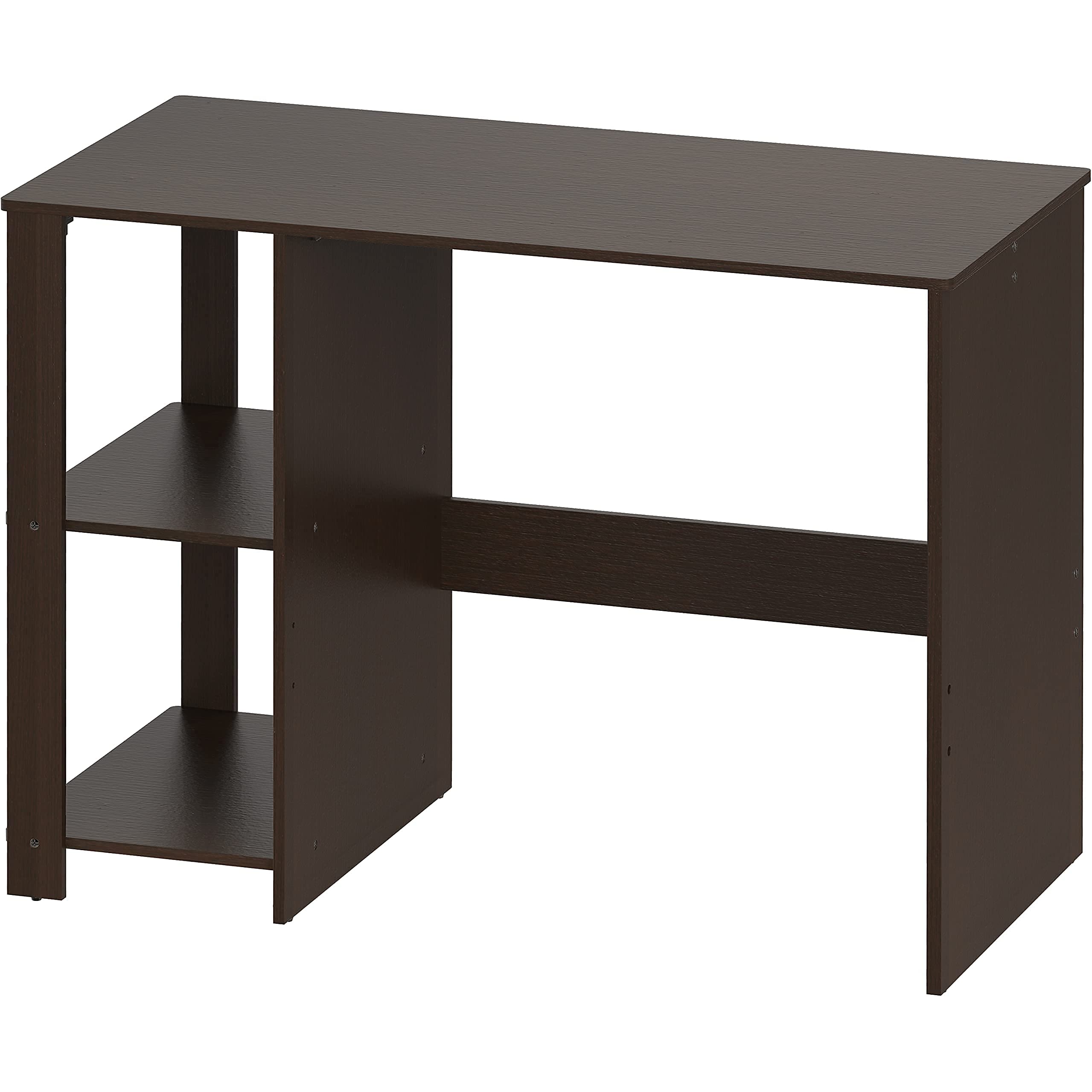 SHW 38-Inch Home Office Computer Desk with Shelves, Espresso