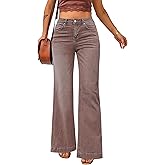 luvamia Wide Leg Jeans for Women High Waist Stretchy Classic Baggy Flare Jeans Denim Pants for Women