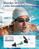 Hearprotek Swimming Ear Plugs Adults 2 Pairs Reusable Silicone Black view 2