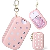 Palksky Hand Sanitizer Spray Case for Touchland,Hand Sanitizer Case with Keychain Holder for Power Mist and Glow Mist1 fl OZ Travel Size(Pink),Not Include Spray