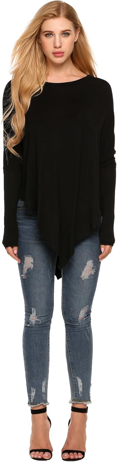 batwing sleeve irregular top