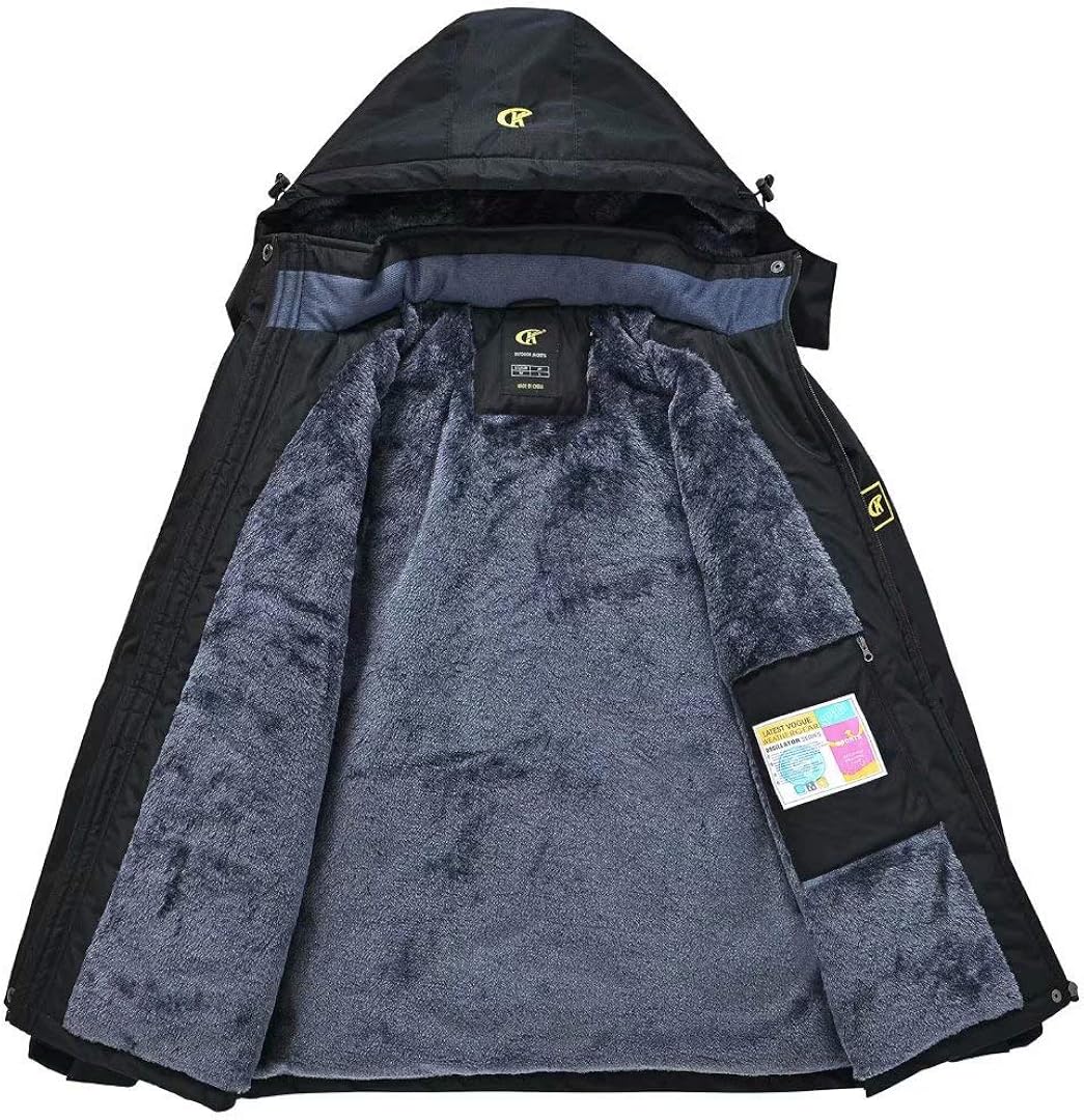 Pdbokew Women's Skiing Snowboarding Jackets Fleece Hood Mountain Snow Coat: Clothing