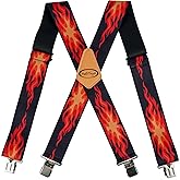 MELOTOUGH Men's Suspenders w/Clip Heavy Duty suspenders for men Big and Tall Work suspenders for Jeans