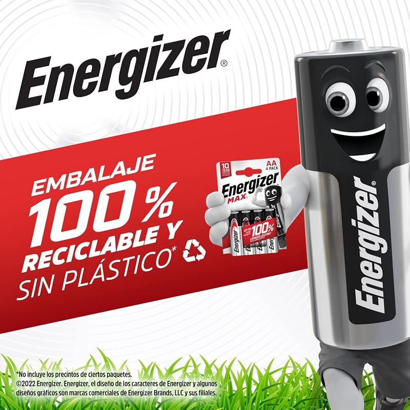 Max - Bateria Alcalina de 9V (Pack de 3) - Baterias de 9 Volts