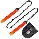 Pocket Chainsaw Rope Saw – 25" Hand Chain Saw for Tree Cutting Pocket Saw Chain Camping Saws - Mini Hand Saw for Wood Cutting