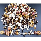 1020 Pcs Printed Wooden Bead Assorted African Beads, Loose Wood Beads Macrame Supplies, Natural Wooden Bead for Jewelry Bracelets Necklace Earring Making DIY Craft Project