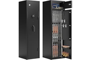 Karini 5 Gun Safe Large Capacity Gun Safes for Rifles and Pistols Gun Cabinet with Electronic Lock Long Gun Safes Anti-Theft Gun Safe for Rifles with Pistol Racks