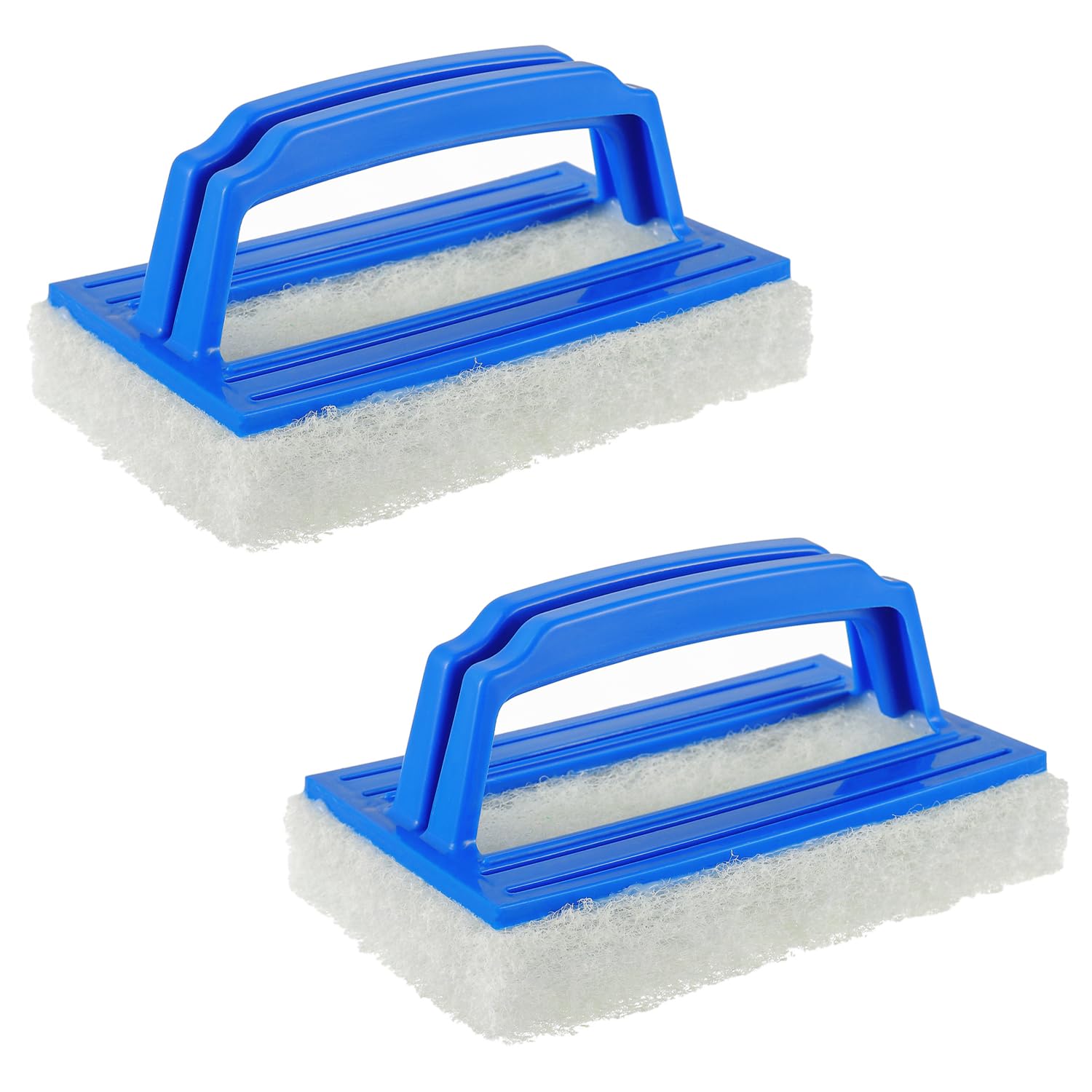 HUAREW Pool Wall Brush, Hand-Held Sponge Swimming Pool Scrub Brush, Ideal for Pool Tile & Grout, Walls, Spas, Kitchen, Bathroom, Shower Tile（2PCS)