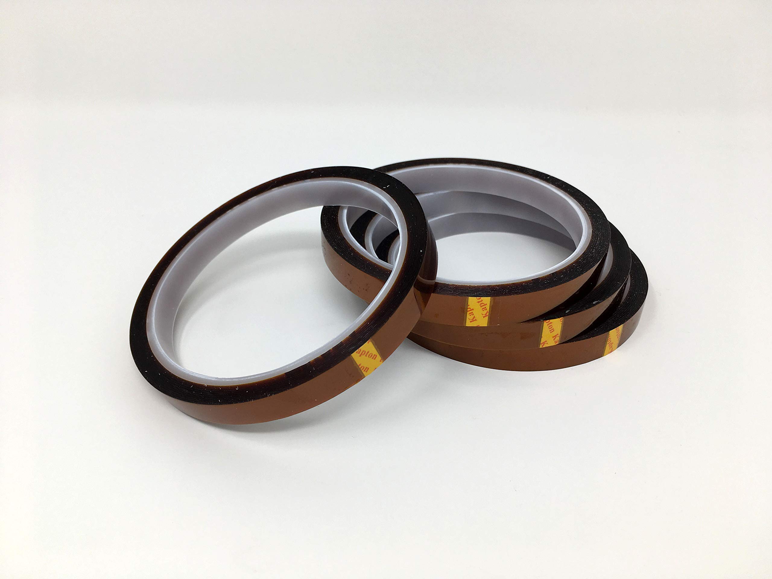 4 Rolls of Ink Experts 10mm x 30m Heat Resistant Polymide Tape for Sublimation and Vinyl Applications