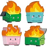 INCOK 720 Sheets Dumpster Fire Sticky Notes - 24 PCS Dumpster on Fire Desk Accessories, Funny Garbage Shaped Self Adhesive Notepads for Work,Novelty To Do List Memo School Office Supplies for Coworker
