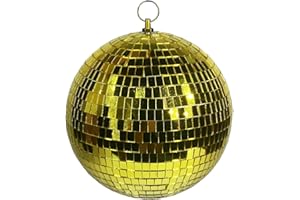 LiangTing 8" Mirror Disco Ball - Gold, Retro, 8 inch, Party Decor