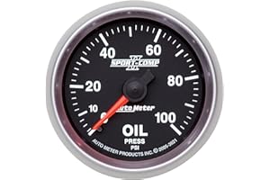 Auto Meter 3621 2-1/16" 0-100 PSI Mechanical Oil Pressure Gauge