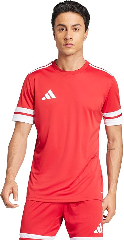 Homme Squadra25 Jersey Short Sleeve Shirt, Team Power Red 2 / White, M — photo 2 sur 6