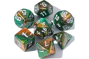 CiaraQ DND Polyhedral Dice Set with Dice Bag for Dungeons and Dragons RPG MTG Role Playing Table Games