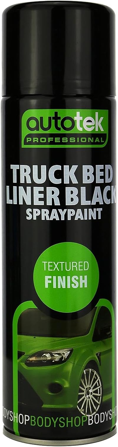 Autotek Professional Textured Finish Spray Paint Truck Bed Liner Black 500 ml