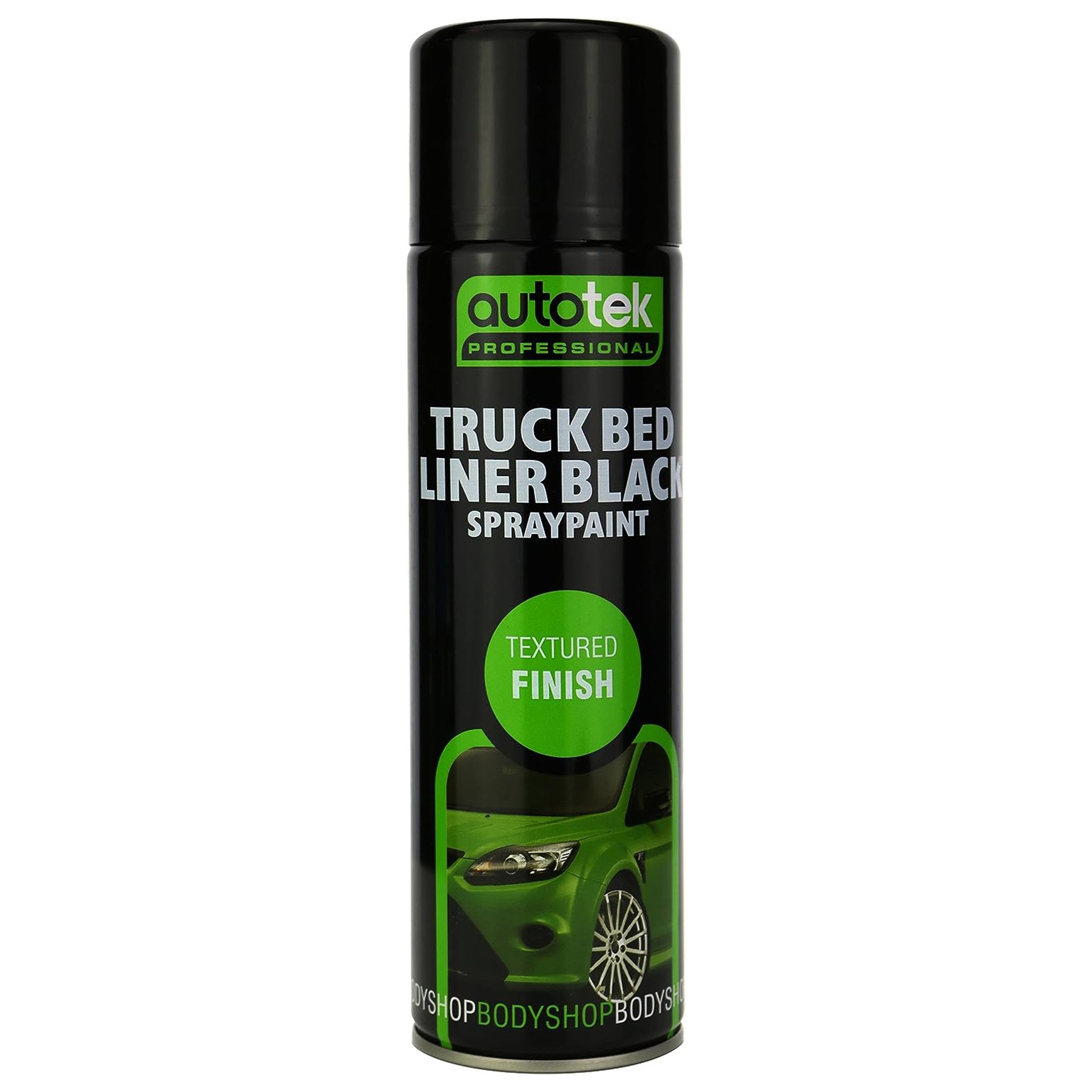 Autotek Professional Textured Finish Spray Paint, Truck Bed Liner Black, 500 ml