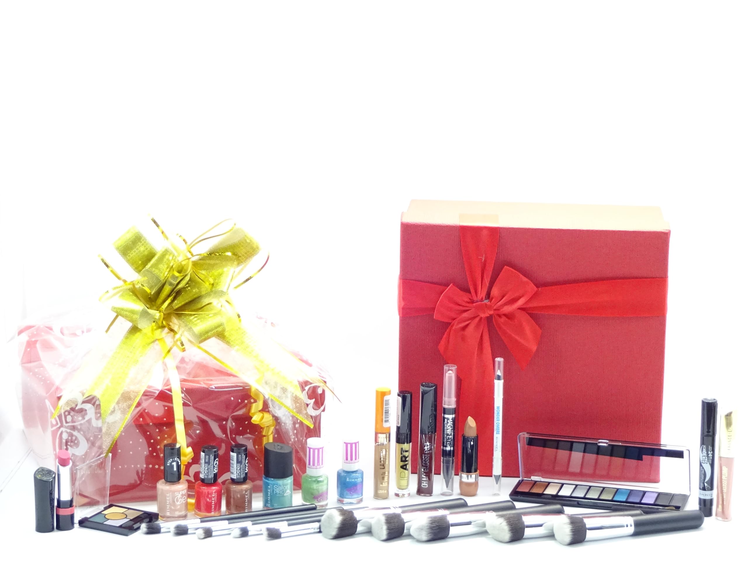 Rimmel London Luxury Beauty Bundle Gift Box Hamper, Free Foundation & Crystal Earrings Included