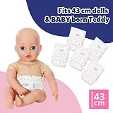BABY born Nappies Pack of 5 for 43 cm Dolls – Reusable Toy Nappy Set view 5