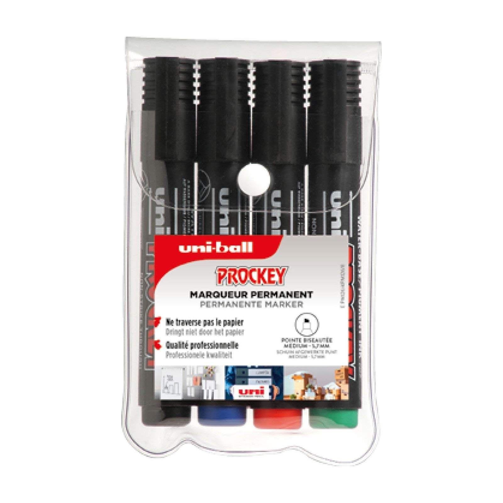 Prockey PM126/4 ASS01 Marker Pens Pack of 4 Assorted Colours โ image 1